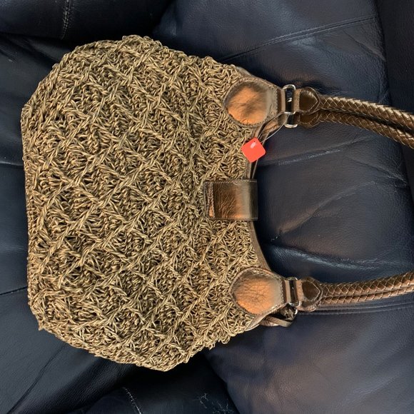 Brighton new Straw and Leather Handbag - Picture 3 of 4